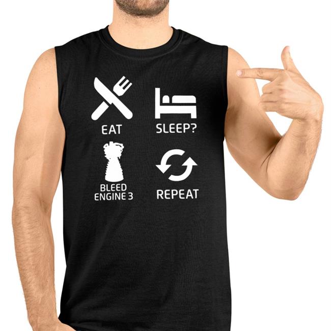 Eat Sleep Bleed Engine 3 Repeat Tee Shirt