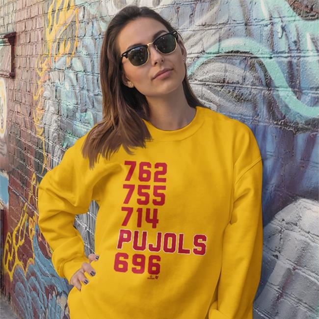 762 755 741 Pujols 696 Sweatshirt MLB Players