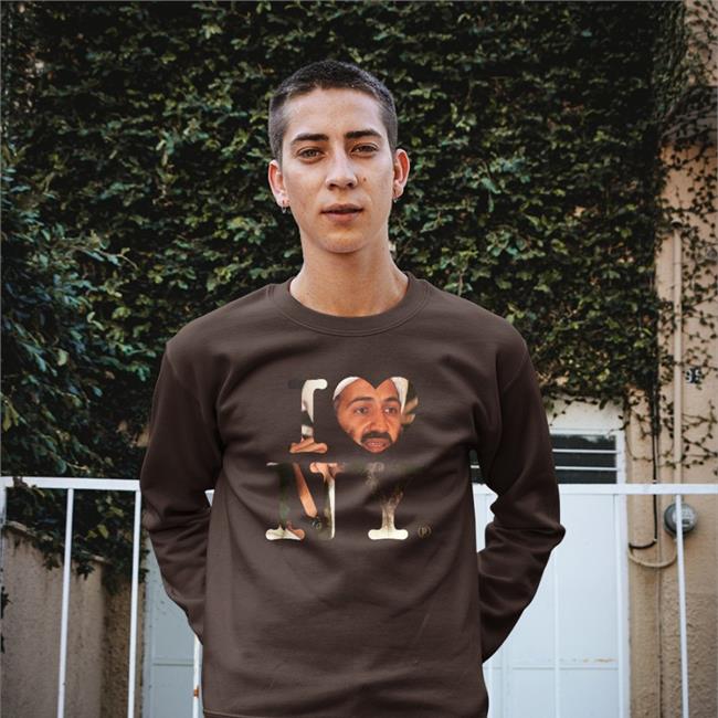 Osama Bin Laden I Love Ny Hoodie Dark Heather
