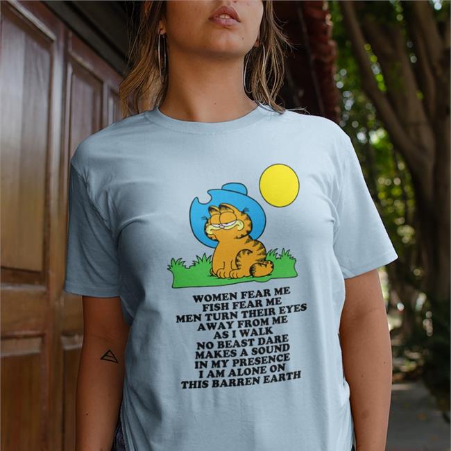 Shirts That Go Hard Shop Garfield Cowboy Women Fear Me Fish Fear Me Sweatshirt Royal