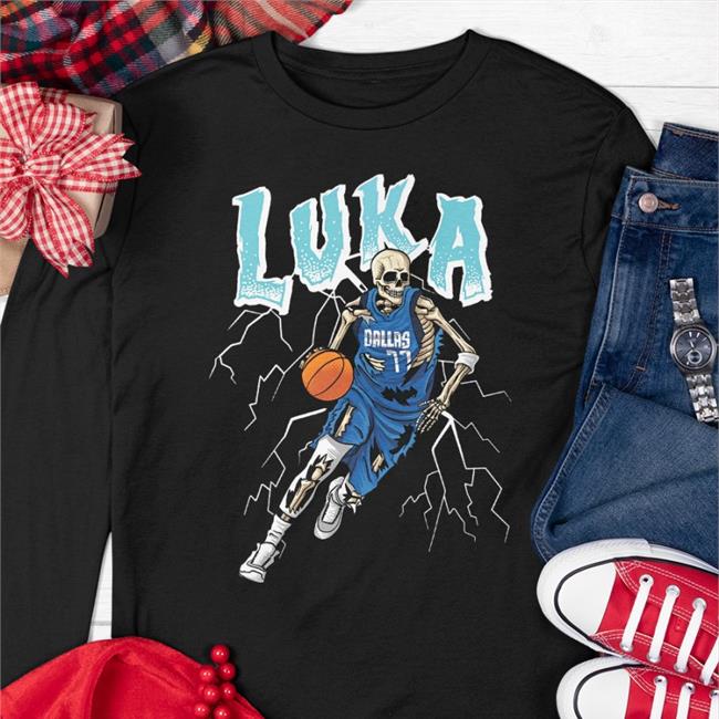Vntg Tee Party Luka Dallas Skeleton Shirt Luka Doncic Dallas Skeleton T Shirt