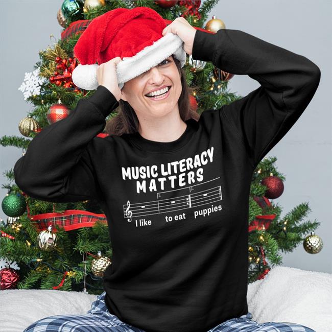Threatening Music Notation Music Literacy Matters I Like To Eat Puppies Shirt ThreatNotation