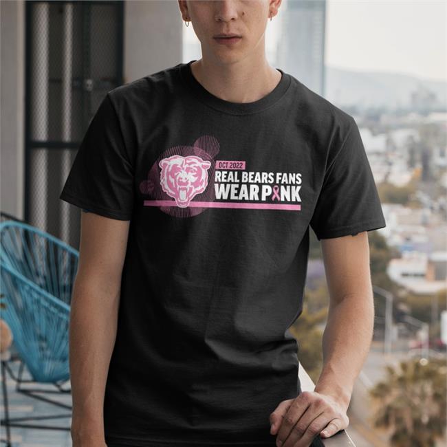 The 2022 Real Bears Fans Wear Pink Long Sleeve Tee Shirt The Chicago Bears And Bears Care