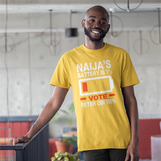 Naija's Battery Is 1% Vote Peter Obi 100% Long Sleeve Tee
