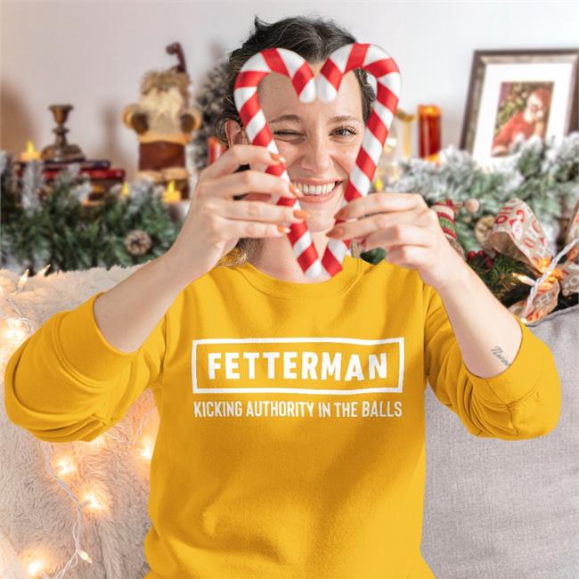 Fetterman Kicking Authority In The Balls Long Sleeve T Shirt Black Fetterman Kicking Authority In The Balls Shirt John Fetterman