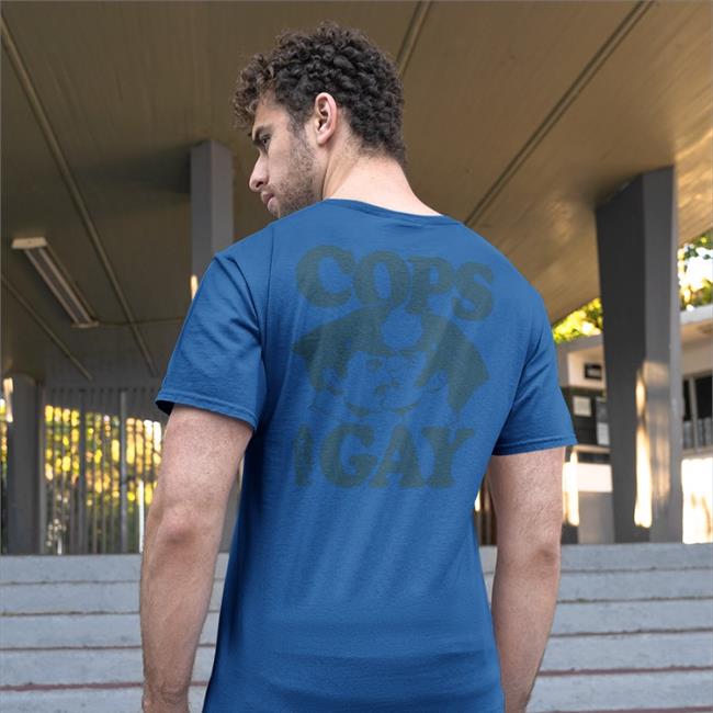 Shirtsthtgohard Cops Are Gay Shirt White