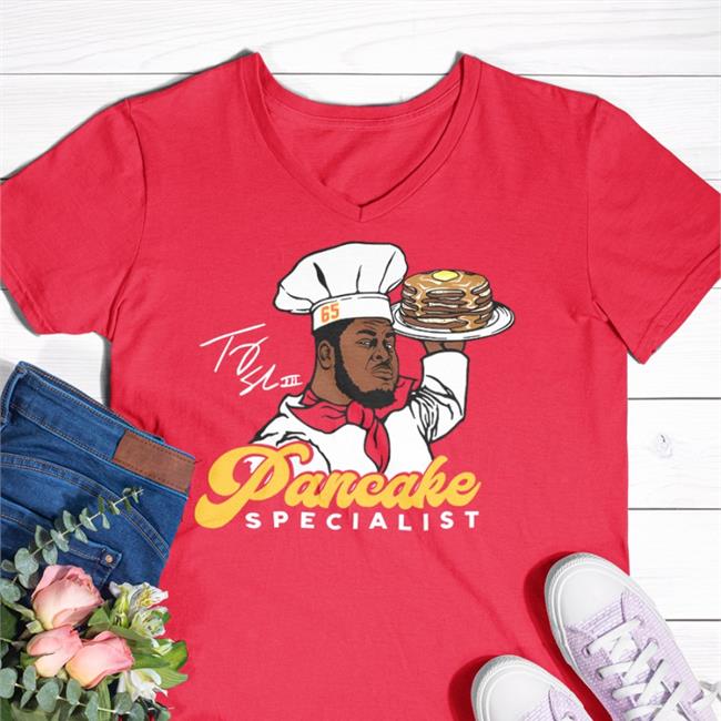 Red Trey Smith Pancake Specialist Shirt Charlie Hustle Store