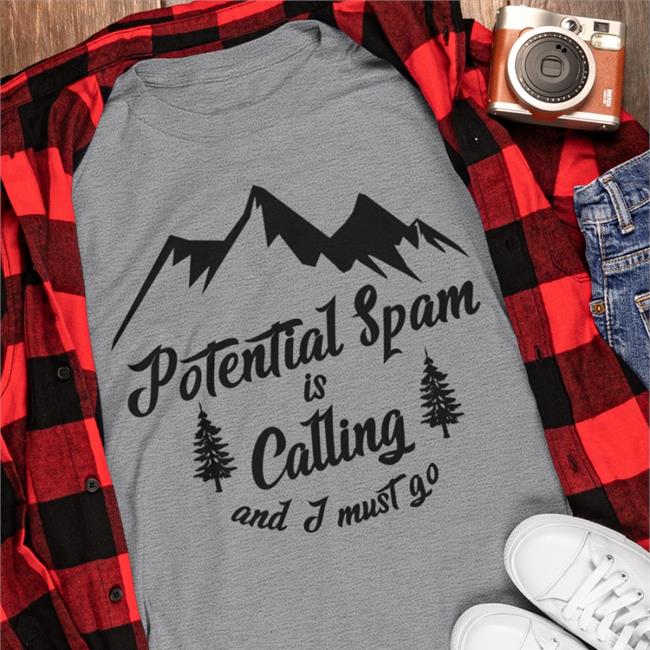 White Thegoodshirts Store Potential Spam Is Calling Cap