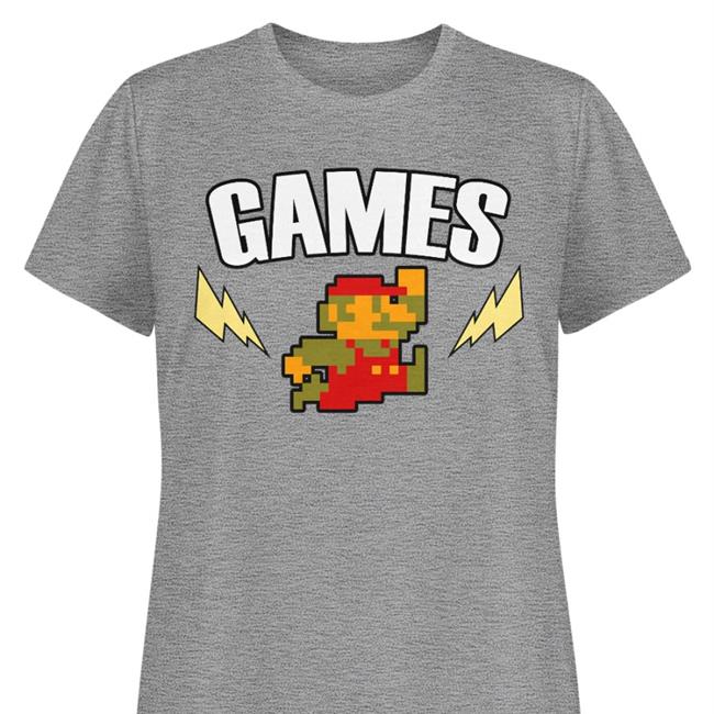 DinkyNew Games Super Mario Tee Shirt Grey