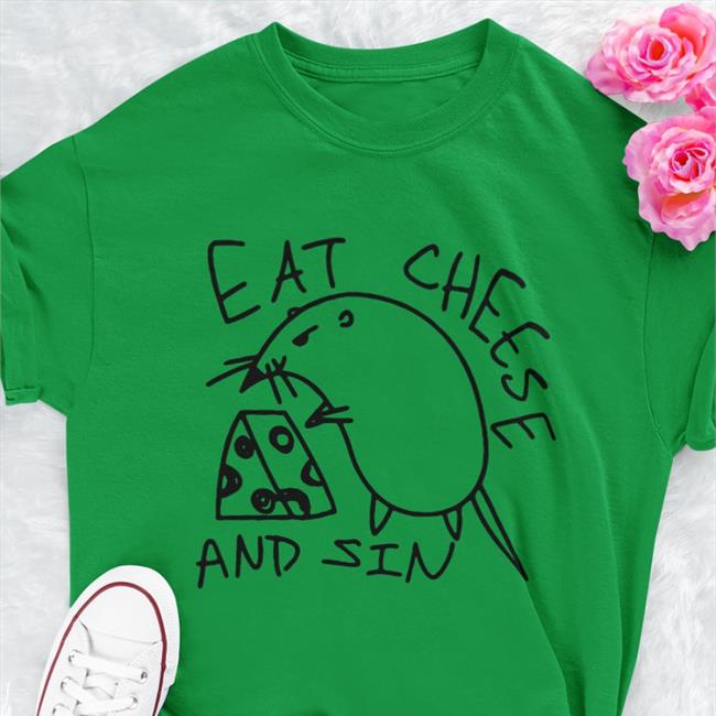 Shannon Hardwick Eat Cheese And Sin Long Sleeve Tee Shirt White