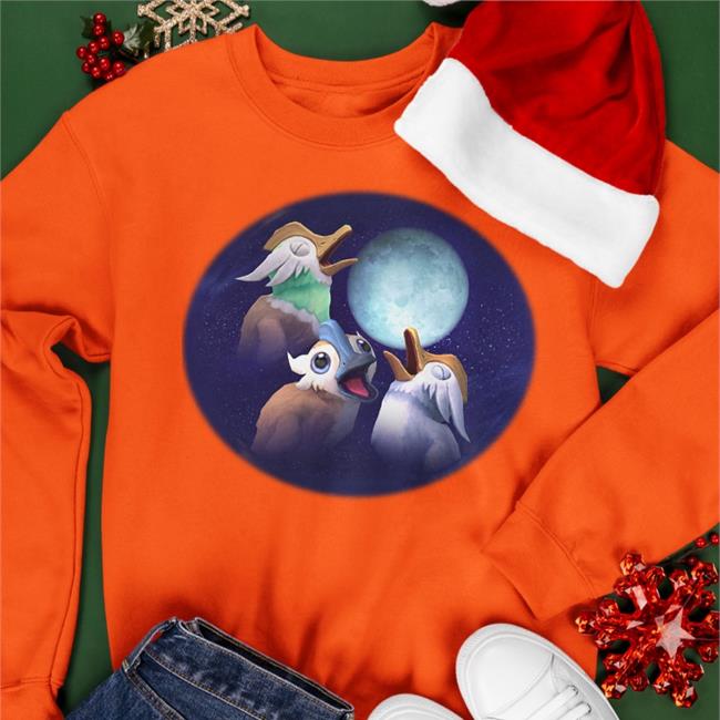 Three Duck Moon Shirts Black