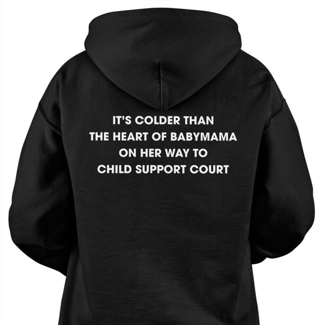 Shirtsthtgohard It's Colder Than The Heart Of A Babymama On Her Way To Child Support Court T Shirt Black