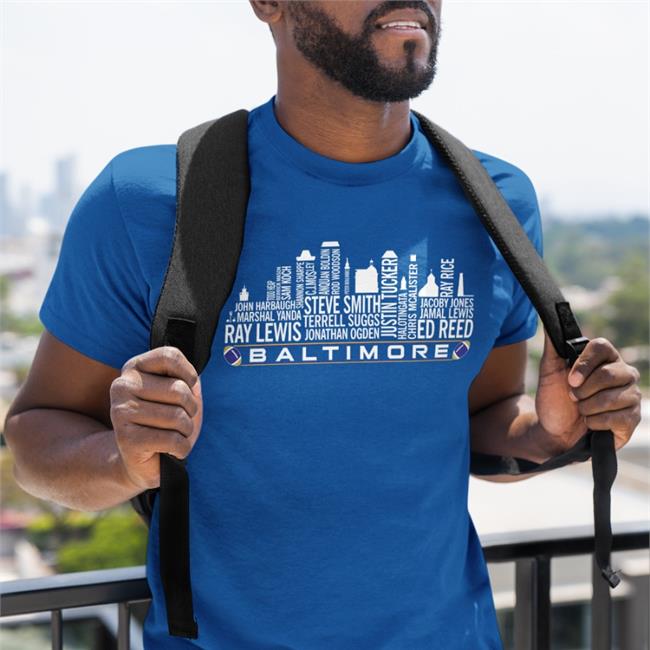 The Ravens Realm Baltimore Football Team All Time Legends Baltimore City Shirt