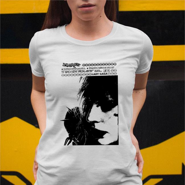 Lady Gaga Chromatica It Was A Sine From Above Shirt Lady Gaga Wearing It Was A Sine From Above Shirts In New York City