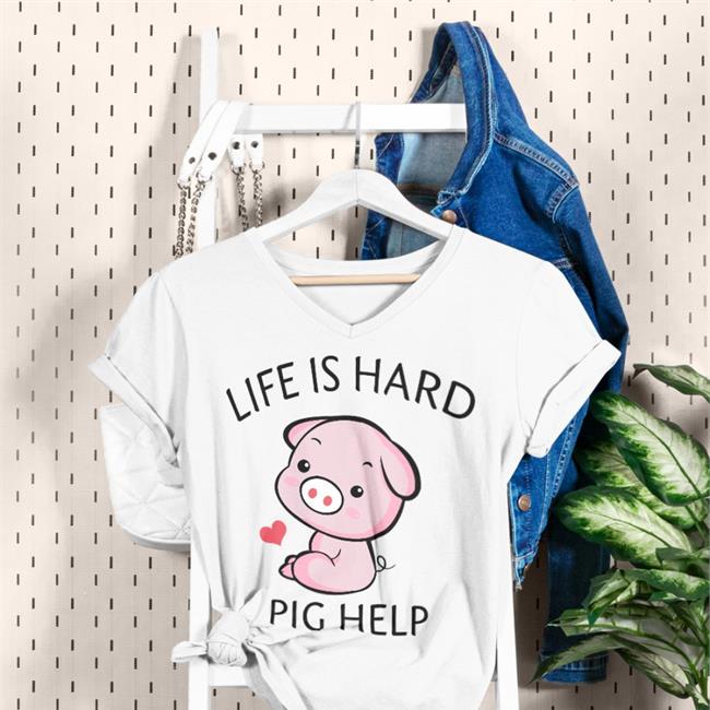 Life Is Hard Pig Help Shirt Poorly Translated Shirts Poorly Translated Shirts Life Is Hard Pig Help Shirt Gold