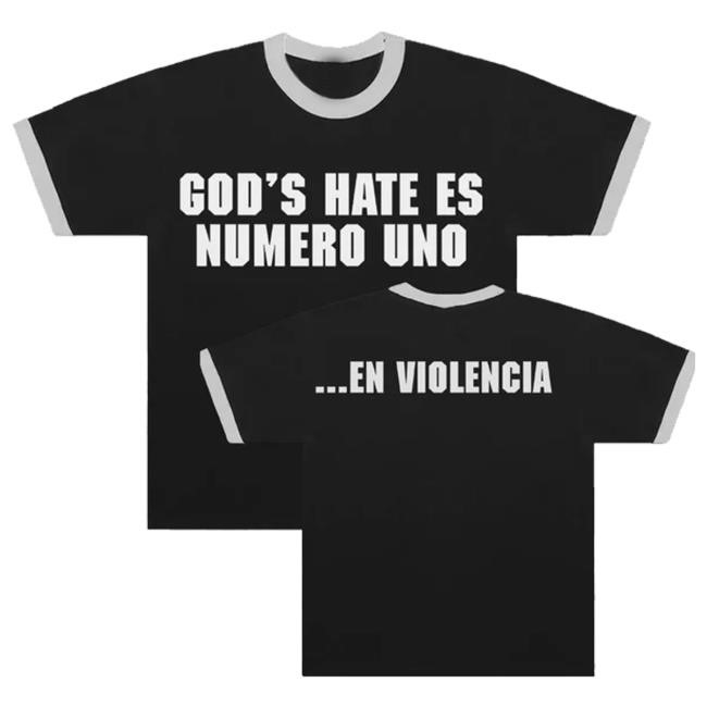 Official Closed Casket Activities Merch God's Hate - Violencia Shirt
