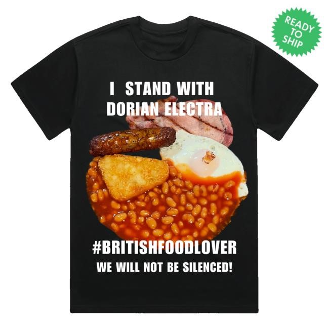Dorian Electra Official Merch I Stand With Dorian Electra #Britishfoodlover We Will Not Be Silenced Zip Up Hoodie