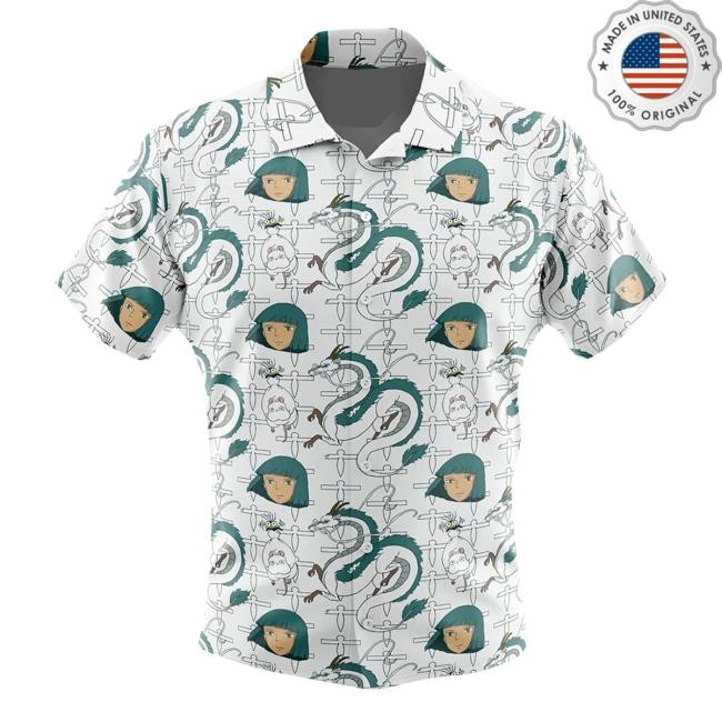 Original Haku Spirited Away Button Up Hawaiian New Shirt Animeape