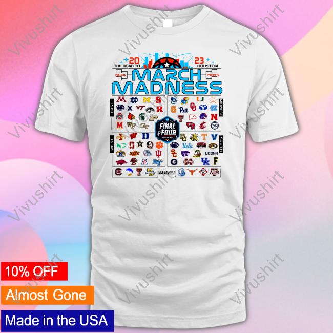 Official 2023 The Road To Houston March Madness Ncaa Men’S Final Four T-Shirt