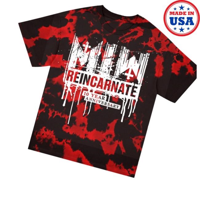 Motionless In White Merch Shop Official Red Reincarnate 10 Year Apocalypse Fest New Shirt