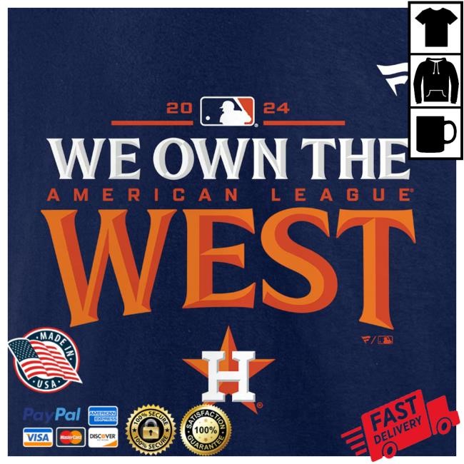 Official Houston Astros We Own The 2024 Al West Division Champions Locker Room Funny Shirt