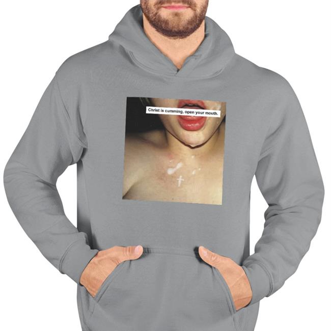 Christ Is Cumming Open Your Mouth Shirt Anchorsand Merch Shirts With Threatening Auras