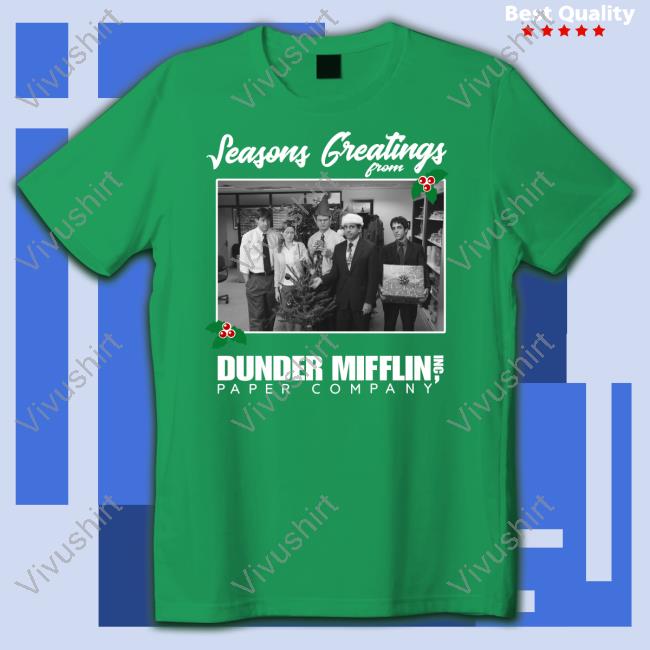 Alexa Bliss Wearing Seasons Greetings From Dunder Mifflin Tees