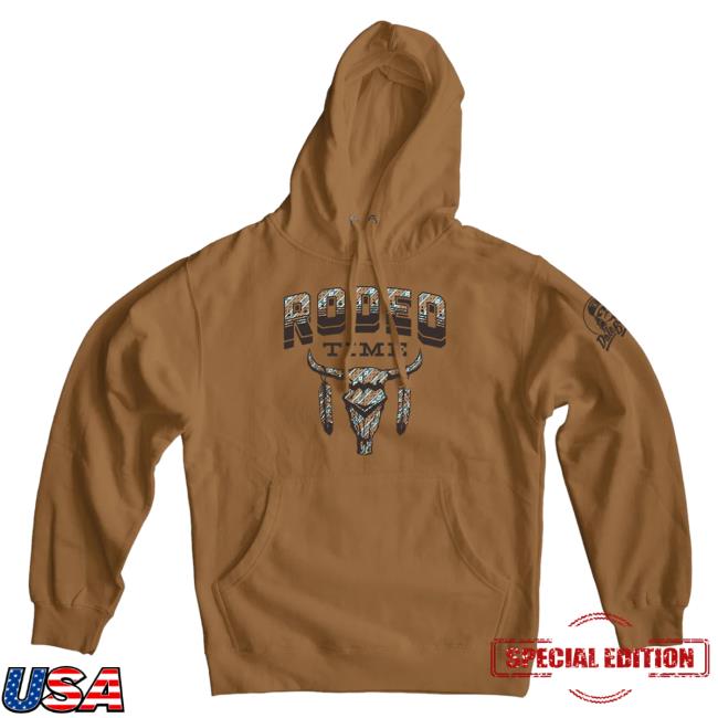 Official Rodeo Time Dale Brisby Merch Charcoal Bronc Hoodie