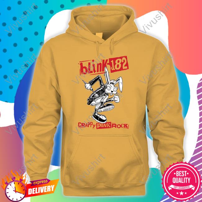 Blink-182 Punk Bunny Hoodie Blink-182 Crappy Punk Rock Sweatshirt