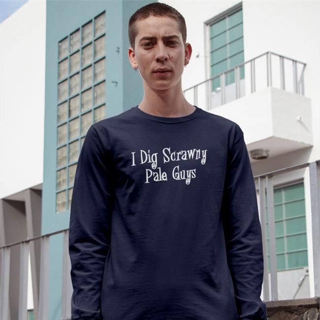 Good Shirts I Dig Scrawny Pale Guys Hoodie Black