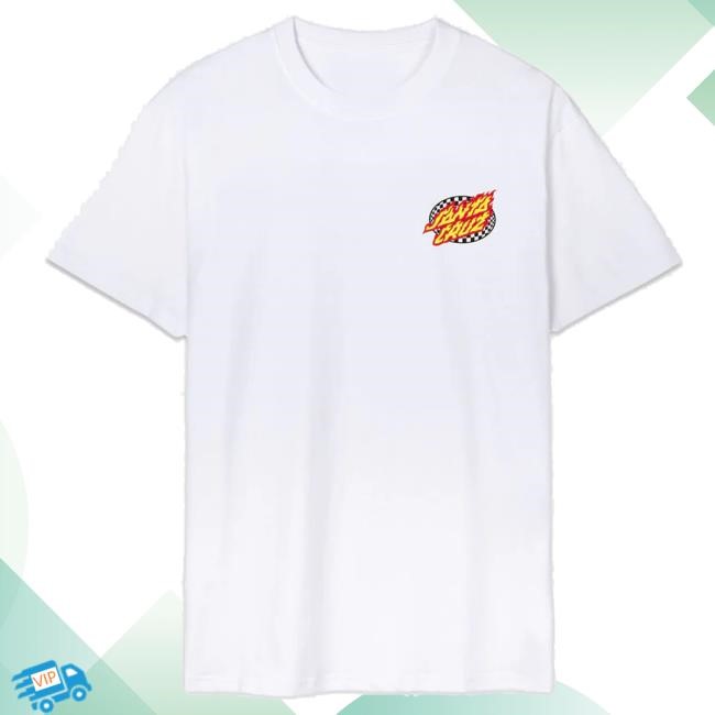 Official Welcomeleeds Merch Santa Cruz -Goal Flame T-Shirt White Tee Shirt