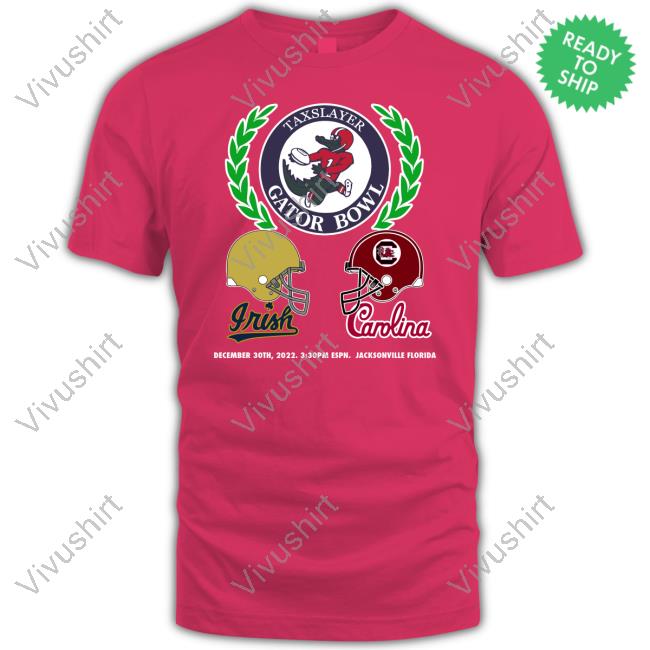 Taxslayer Gator Bowl Irish Carolina December 30Th, 2022. 3:30Pm Espn. Jacksonville Florida Black Tees