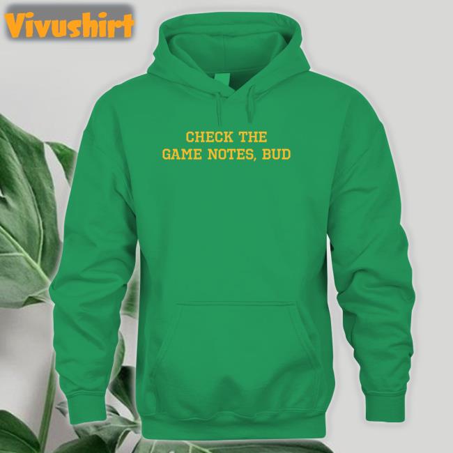 Check The Game Notes Bud Shirts Check The Game Notes Bud Shirt