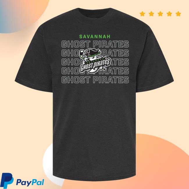 Official Savannah Merch Shop 32 Degrees Savannah Ghost Pirates Youth Black Layered Text T-Shirt