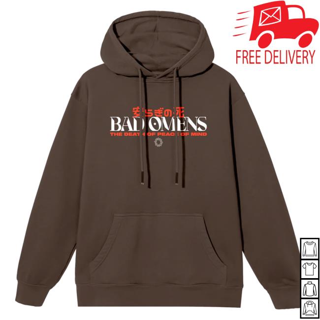 Official Sumerian Merch Store Bad Omens - Tracklist Brown Longsleeve BadOmens Apparel Clothing Shop