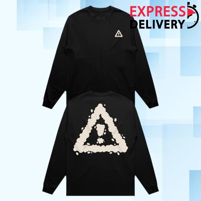 Kt8 Merch Store Flosstradamus Sand Logo Black Long Sleeve Shirt