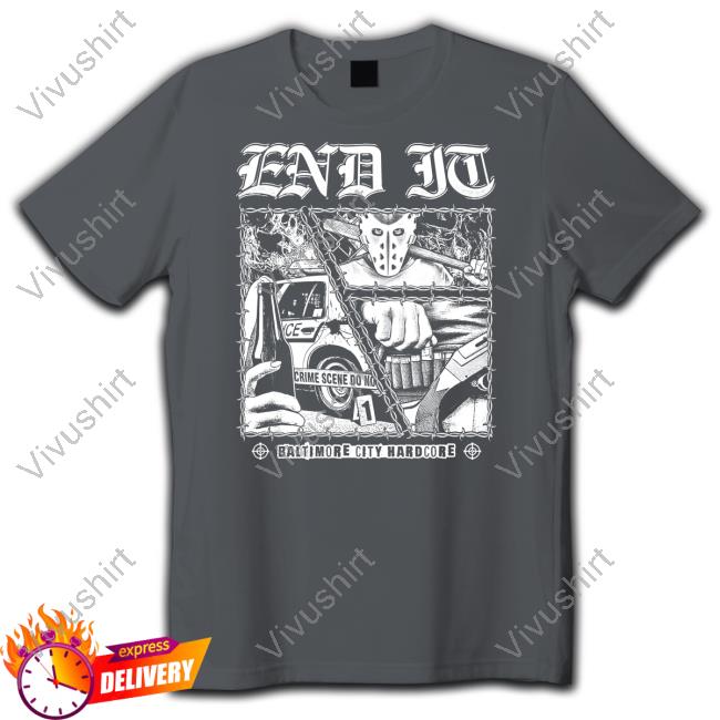 Official End It Crime Scene Baltimore City Hardcore Tee