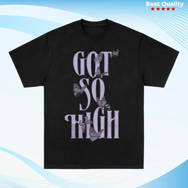 The Pretty Reckless Merch Store Got So High Butterfly Long Sleeve Shirt