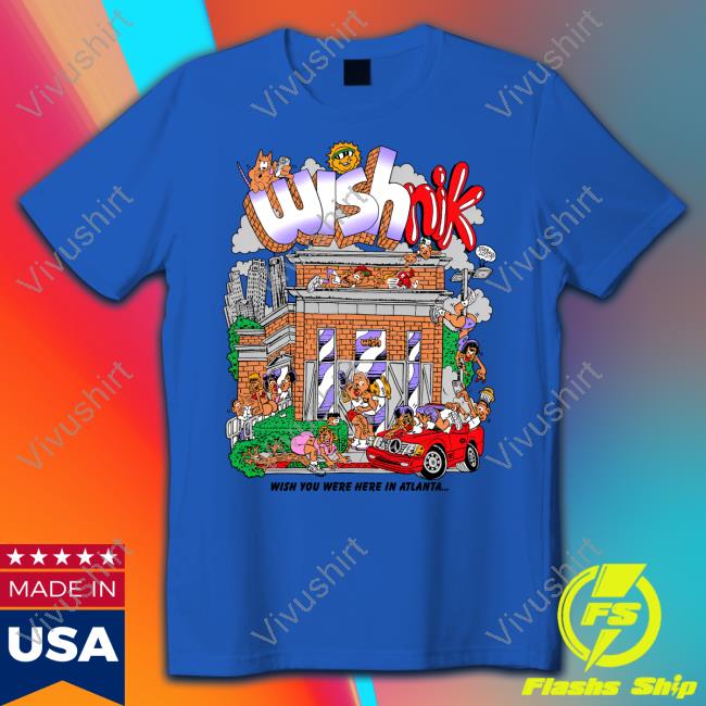 Wishnik Wish You Were Here In Atlanta Long Sleeve T Shirt