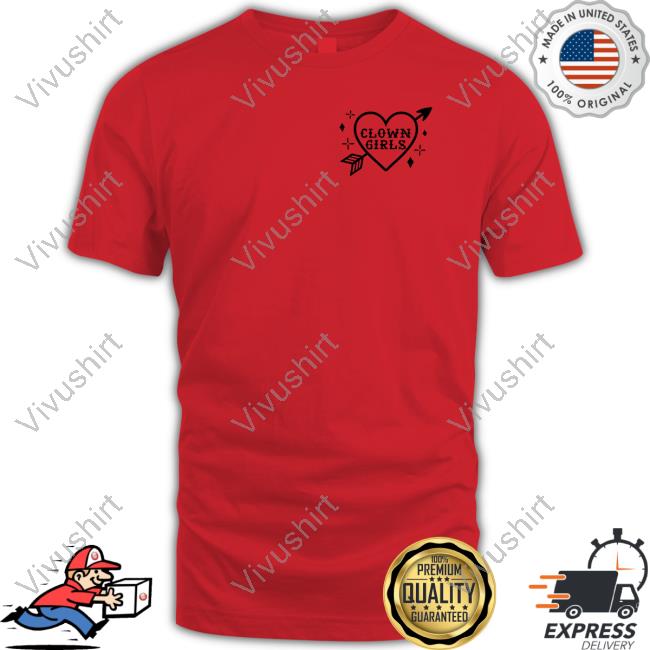 Clown Girls Tattoo Heart Tee Shirt