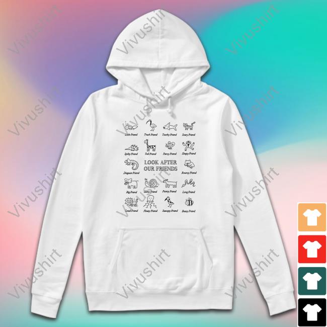 Official Lonelykidsclub Store Look After Our Friends Hooded Sweatshirt