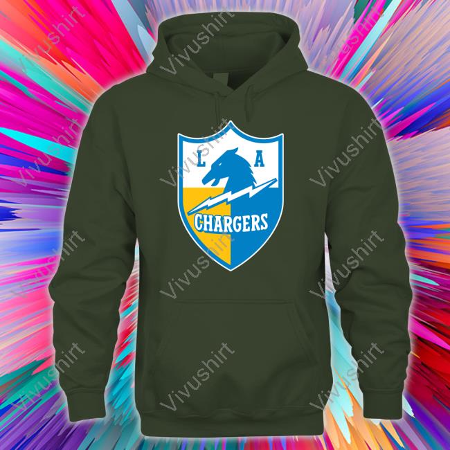 Shayla Wearing Los Angeles Chargers Vintage Shield Logo Shirt Los Angeles Chargers Vintage Shield Logo Tees Los Angeles Chargers Pro Merch