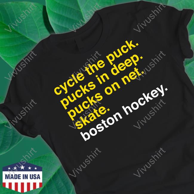 Dave Portnoy Cycle The Puck Pucks In Deep Pucks On Net Skate Boston Hockey Tee