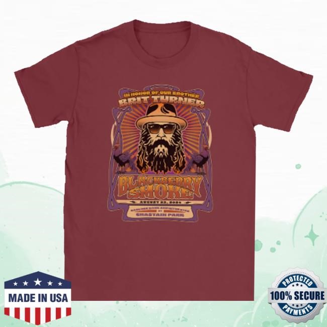 Official Blackberry Smoke Merch Brit Turner Memorial Event Hooded Sweatshirt