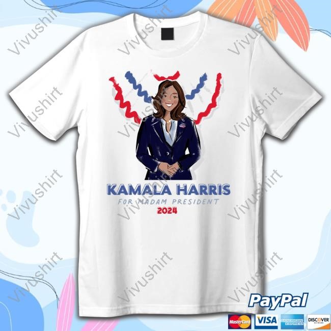Jennifer Vallez Kamala Harris For Madam President 2024 Hoodie Sweatshirt