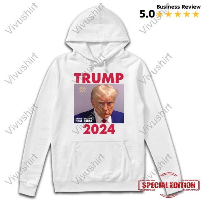 Sebastian Gorka Store Trump 2024 Mug Shot Hoodied Sweatshirt