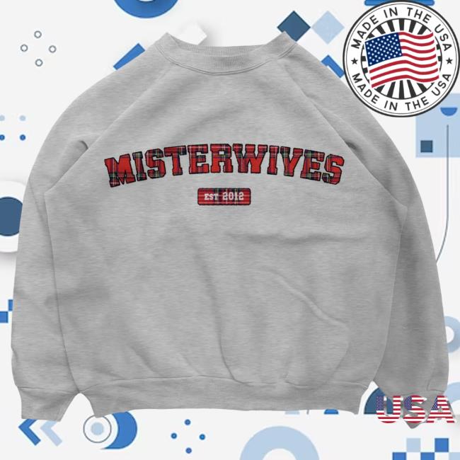 Official MisterWives Merch Store MisterWives Tartan Grey Crew neck