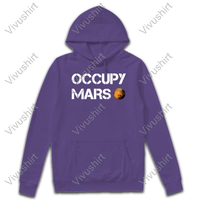 Elon Musk Wearing Occupy Mars Long Sleeve T Shirt Occupy Mars Shirts Elon Musk