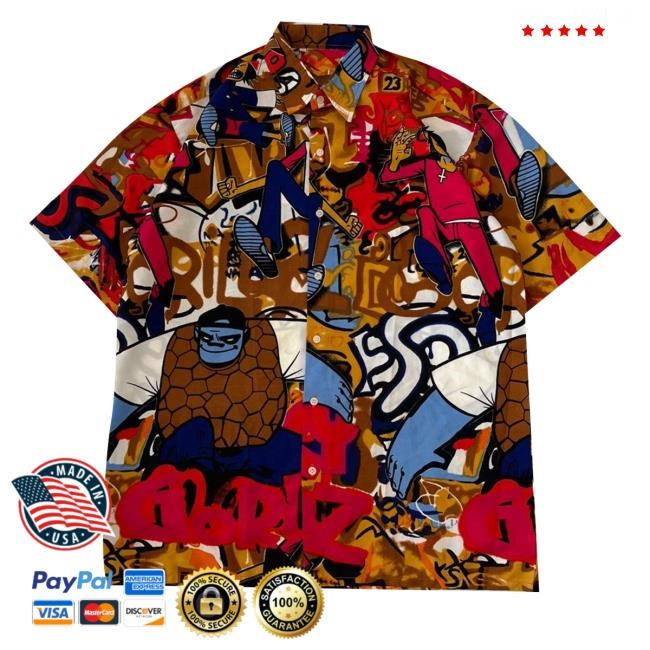 Official Gorillaz Not Sublime Sticky Finger Full Print Aop Hawaiian Shirt