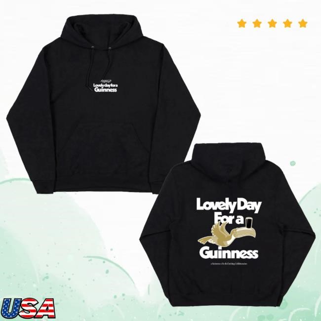 Unik Clothing Merch Guinness X Un Ik 'Lovely Day' Hoodie - Black Tee Shirt